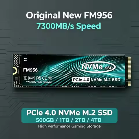 FM956 SSD M.2 NVMe Internal Solid State Drive High Speed 7300MB/s PCIe 4.0 Gaming Drive Works for PS