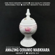 AMAZING CERAMIC MABKHARA (HEIGHT 7") Arabian incense burner for bukhoor bakhoor oud oudh gaharu agar