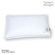 Parker&Morgan : หมอนหนุนเส้นใยไมโครไฟเบอร์ รุ่น บักกิ้งแฮม ขนาด ควีน ระดับ MEDIUM : Buckingham Quee