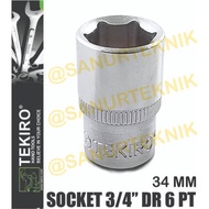 MATA Socket Wrench Bit Socket/ TEKIRO 3/4" 3/4 inch 3/4 in DR 6 PT 34 MM (34MM)