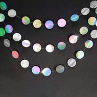 26.24ft/800cm-13.12ft/400cm-Rainbow Color Party Decoration Round Garland - Hanging Floating Backdrop