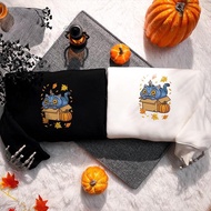 Huntrix K-Pop Derpy Tiger Bird Halloween Embroidered Sweatshirt | Demon Hunter Saja Pullover | Washe