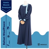 Gamis Muslimah Wanita Dewasa MOSCLO RUQAYYAH Baju Akhwat Long Dress Lengan Panjang Syari Seragam Ibu Pengajian Original