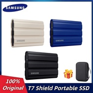 ป้องกัน T7แบบพกพา Samsung SSD 4TB 2TB 1TB แบบพกพา SSD 1050MB/S USB 3.2 Gen2จัดอันดับ IP65 SSD หน่วยค