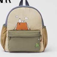 Tas Ransel Backpack Wanita Anak Sekolah Puad TK Zara Kartun Snoopy