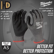 Milwaukee Anti Cut Level 5 Dipped Glove ( M / L / XL ) Size ( 48-22-8951 / 48-22-8952 / 48-22-8953 ) Safely Gloves