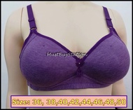 MBS 138 Plus Size 36 - 50 Women Cotton Biggest Full Coverage Bra (Cup C Non-Wired Bra)