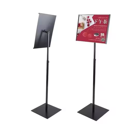 Vertical Horizontal Rotational Poster Frame A4 Floor Stand Advertising Food Banner Rack Kt Board Hol