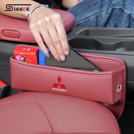 Sieece Leather Car Seat Gap Organizer Car Interior Accessories For Mitsubishi Outlander Attrage Lanc