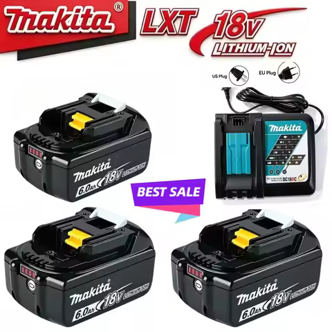 100%Original Makita Rechargeable Battery18V Replaceable 6Ah/9.0Ah Lithium-ion Battery,1850 BL1860B 6