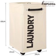 80L/96L Super Large Laundry Basket with Wheels Oxford Cloth Laundry Basket Waterproof Dirty Clothes 