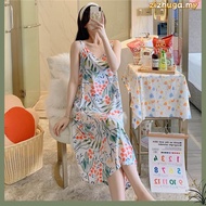 ShriLan Singlet Dress Free Size Cotton Silk Cool Summer Beach Night Dress Sleep Wear