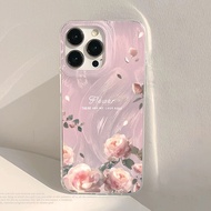 Pink Rose Camlet Phone Case Silicone For Samsung S25 Ultra 5G A56 5G S24 Ultra S25 5G A55 A36 A15 A0