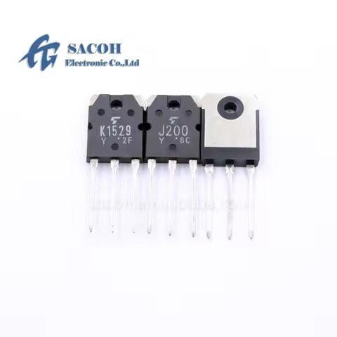 1Pair/lot 2SK1529 K1529 2SJ200 J200 TO-3P 10A 180V Silicon N-ch + P-ch MOSFET