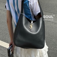 YSL/聖羅蘭黑金hobo大號水桶手提單肩腋下包 尺寸:30*31*13