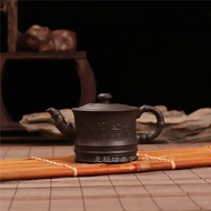 Ấm Tử Sa Chính Tông Ấm Lá Trúc Sơn Thủy Bán Thủ Công Làm Đất Đỏ Ấm Nhỏ Tranh Khắc Chữ Ấm Trang Trí B