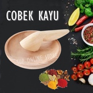 Wooden Mortar and Pestle Wooden Mortar and Pestle Chili Mortar/ Round Mortar and Pestle