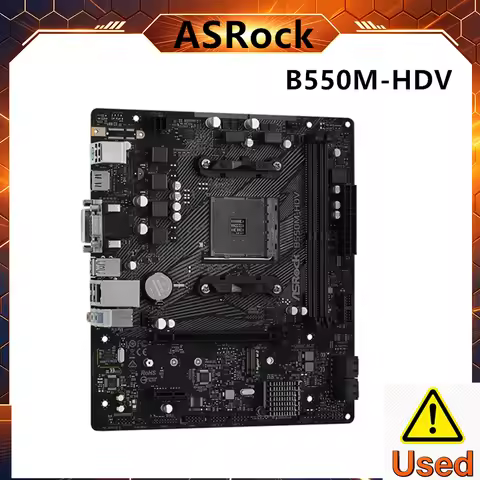 ASRock B550M-HDV Motherboard AMD AM4 Support Ryzen 5 5600 5600X R7 5700X3D 5800X3D CPU 4xDDR4 M.2 HD
