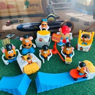 玩具總動員 1998年蛋頭先生漢堡王系列玩具薯條發條迴力車吊單槓運動體操立體拼圖迪士尼單售