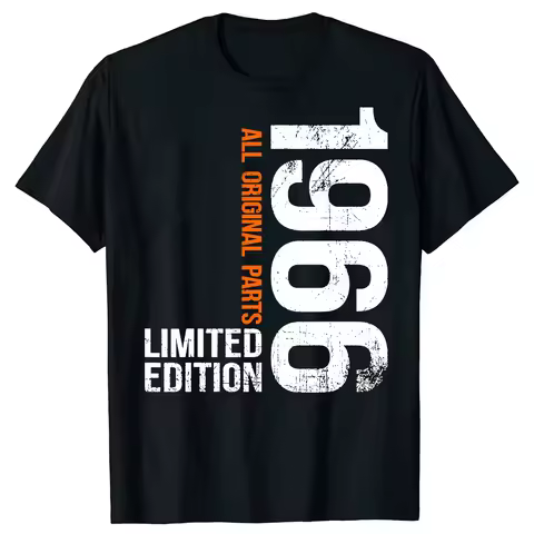 Vintage 1966 59th Birthday Gifts 59 Years Old T Shirts Streetwear Short Sleeve Men Fashion Casual Lo