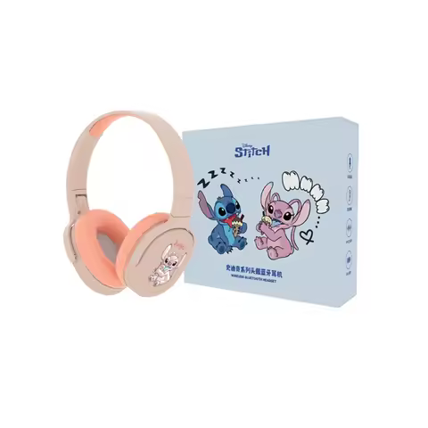 P2961 Cartoon Stitch Headphones Wireless Bluetooth Earbuds HiFi Stereo Over Ear Headset Gamer Music 
