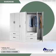 MESRA-4Door Wardrobe / 4 ft 4 Door / 4 Kaki Almari Baju / Bedroom Set / Almari Murah / Almari Fast delive/wardrobe