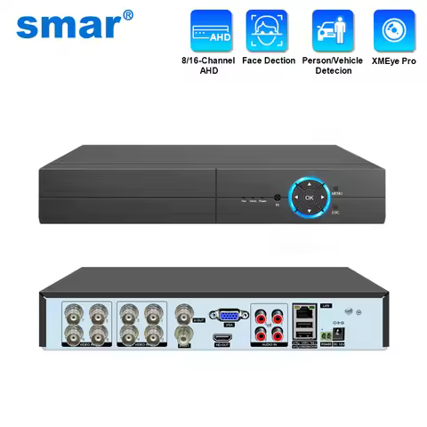 Smar 8CH 16CH 5M-N 5 in 1 Hybrid DVR Video Recorder for AHD Camera Analog Camera 5MP IP Camera P2P N