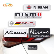 GTIOATO NISMO ป้ายสัญลักษณ์โลหะสำหรับ Nissan NP300 Navara Terra X-Trail Patrol Royale Almera Sylphy สติกเกอร์รถสติ๊กเกอร์แต่งรถ