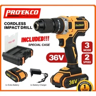 Drill Cordless EK-MI36I Pro'EKCO CORDLESS Drill 36V Screwdriver With Hammer 3