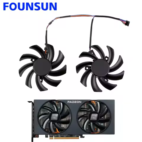New 85MM HA9010H12F-Z Cooling Fan For Powercolor RX 6700 6650 6600 XT RX 5700 5600 XT V2 Fighter Gra
