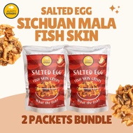 [Bundle of 2] Ready Stock - Aunty Esther Salted Egg Sichuan Mala Fish Skin Crisps/ CNY Goodies/ Made in Singapore