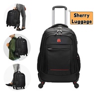 4-Wheel Backpack With Wheels 360 Degree Rotation There Is A Compartment For Notebook Student With Wh