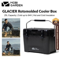 Mobi Garden GLACIER Rotomolded Cooler Storage Box 25L Camping Food Drink Ice Container Cold upto 84H