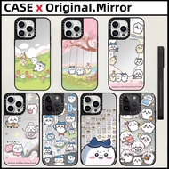CASETiFY Chiikawa Sticker Mirror iPhone Case For 15 Pro Max 14 13 12 11 Pro MAX 14 15 Plus TPU Side Letters Shockproof Phone Cover Back Cartoon Casing