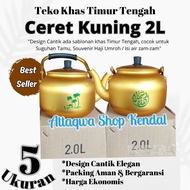 2L Fancy Zam Water Kettle Gold Arabic Kettle Stainless Steel Kettle