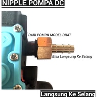 Sekarang Viral Nepel konektor 18mm untuk Pompa DC /Type Drat Langsung 
