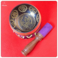 [Amrita] Nepal Swinging Bell 10.5cm Green Tara Pattern - Green Tara Bell - CXNP330
