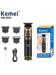 KEMEI Km-2250專業理髮器理髮師無線USB供電理髮器復古T9理髮器