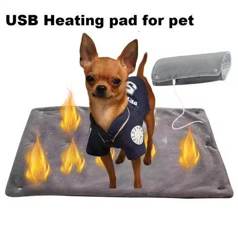 Winter Pet Heating Blanket Temperature Warm Cat Dog Mattress Indoor Heating Pad Pet Supplies USB hea
