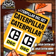 STICKER CATERPILLAR D6C SEPASANG 1PAIR LOGO + 1PAIR TULISAN