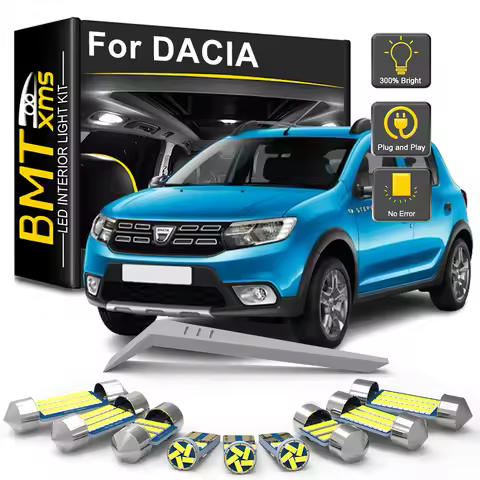 BMTxms Canbus Car Interior LED Lights For DACIA Duster Dokker Logan U90 K90 F90 L90 152 Lodgy Sander