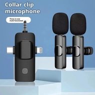 K35 / K15 Wireless Clip Microphone Adaptation Speaker 3.5 MM Aux For Intelligent Noise Cancellation 