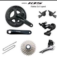 Groupset Shimano 105 R7000 Flat Bar BERKUALITAS