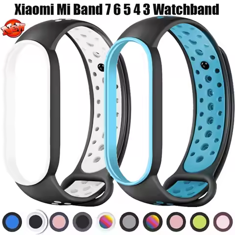 Sports Silicone Loop Strap for Xiaomi Mi Band 7 6 5 4 3 Mi Band 7 6 Comfortable Fashion Bracelet Wri