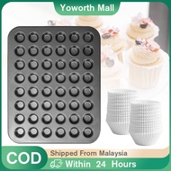 48 Holes Non-Stick Eggtart Mold / Round Muffin Cupcake Tin Baking Tray / Thickened Carbon Steel Mini