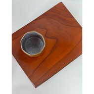 Zelkova Wooden Tray 4 Corners Keyaki Gold Crafts