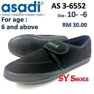 (SY Shoes) asadi Kid 1-Strap Black School Shoes(AS 3-6552)