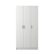 3ft Wardrobe Rak Baju 3 Pintu Kayu Almari Baju Kabinet 3 Feet 3 Door Wardrobe Solid Board with 6 She