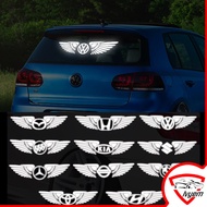 Laser Angel Wings Strong Reflective Logo Sticker Laser Car Sticker High Reflective Wings Warning  Car Decorative Decal