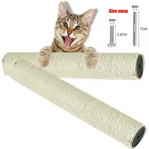 Cat Scratching Post Replacement Sisal Tree Refill Pole with M8 Screw Sisal Scratch Post Replacement
